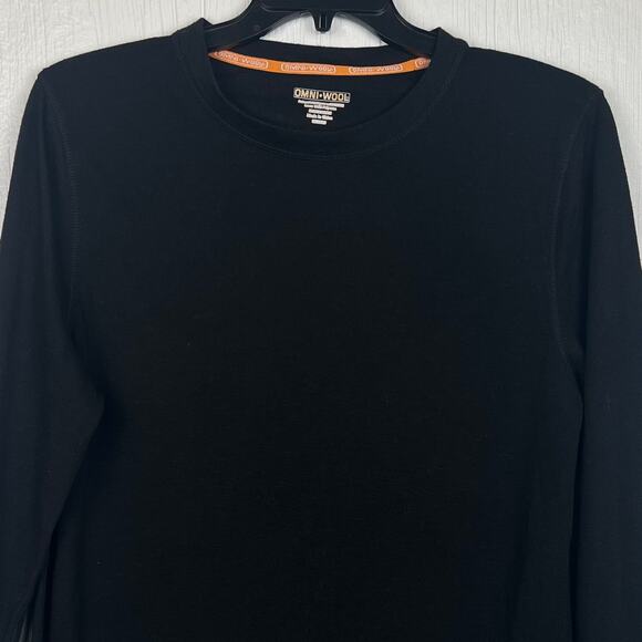 OMNI WOOL Base Layer thermal long sleeve pullover T-shirt, men’s XL black. - Picture 2 of 4